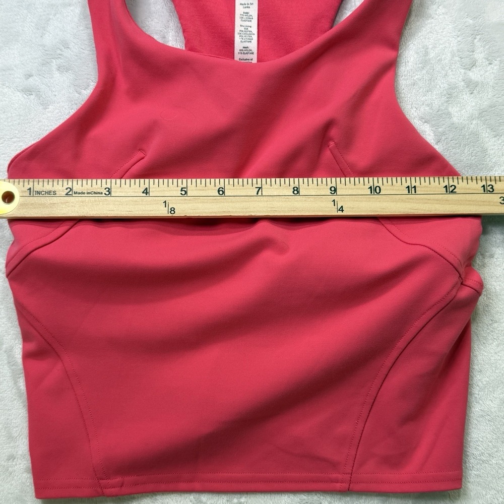 LULULEMON Wunder Train Racerback Tank Crop Top WASHED MAUVE Padded Bra Pink SZ 4 - Picture 5 of 8